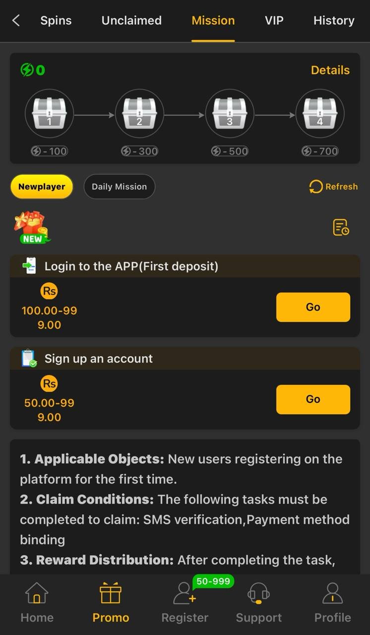 x666 missions and rewards screen
